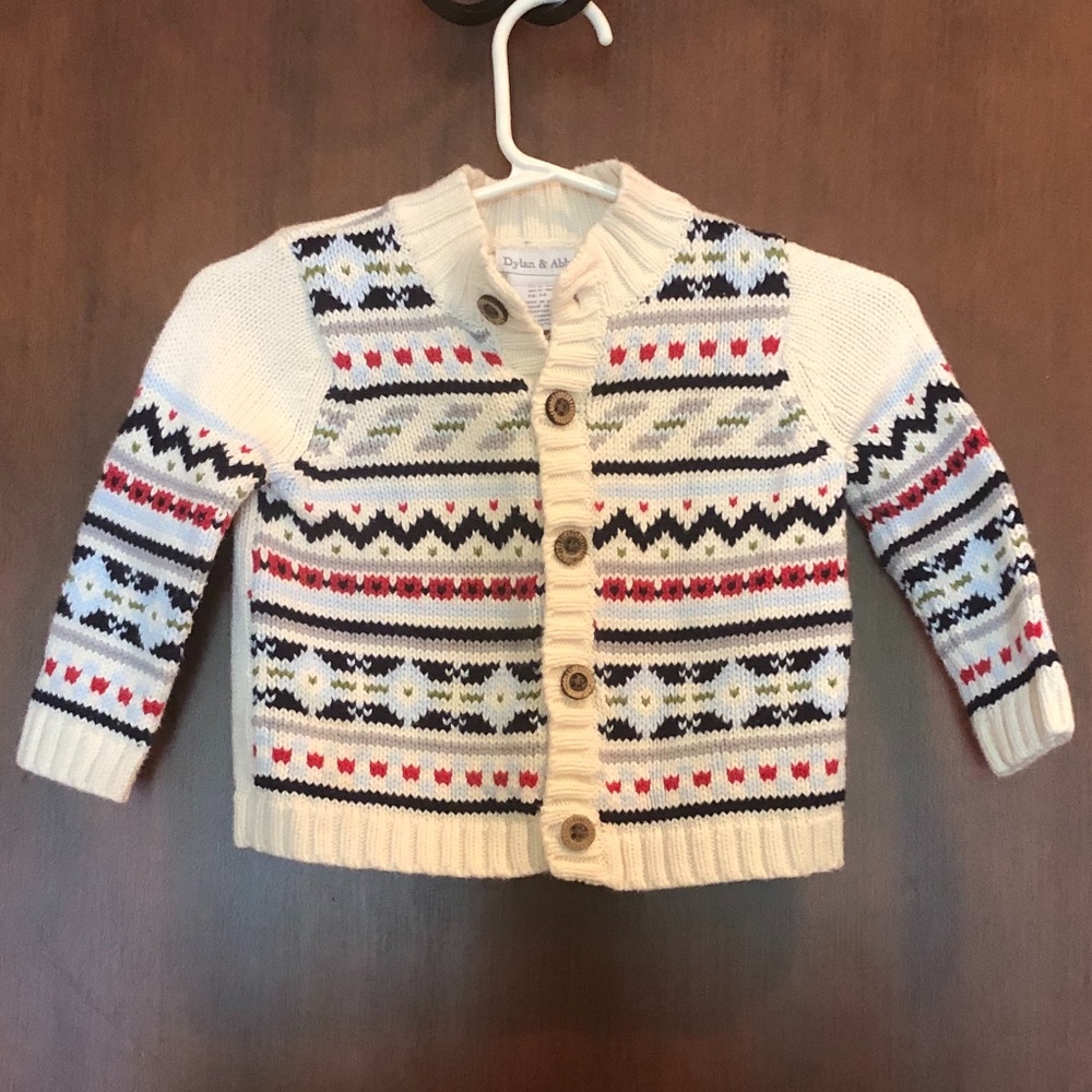 Dylan & Abby Cream with Patterned Sweater 6-9M